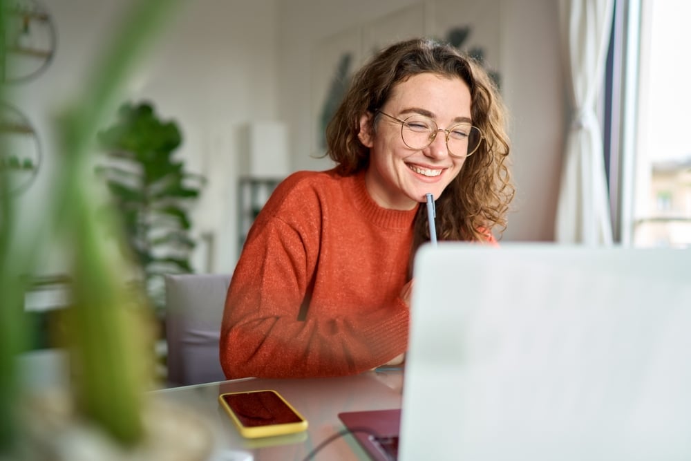 Employee working from home
